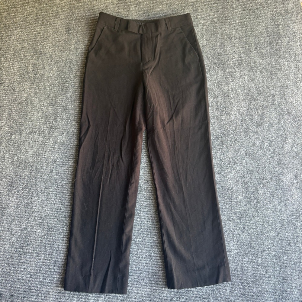 Calvin Klein Womens Black Straight Leg Dress Pants Trousers Size 10 Regular